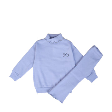 BLUE HINECK FRIL TROUSER RIBBED FABRIC SUIT FOR WINTERS